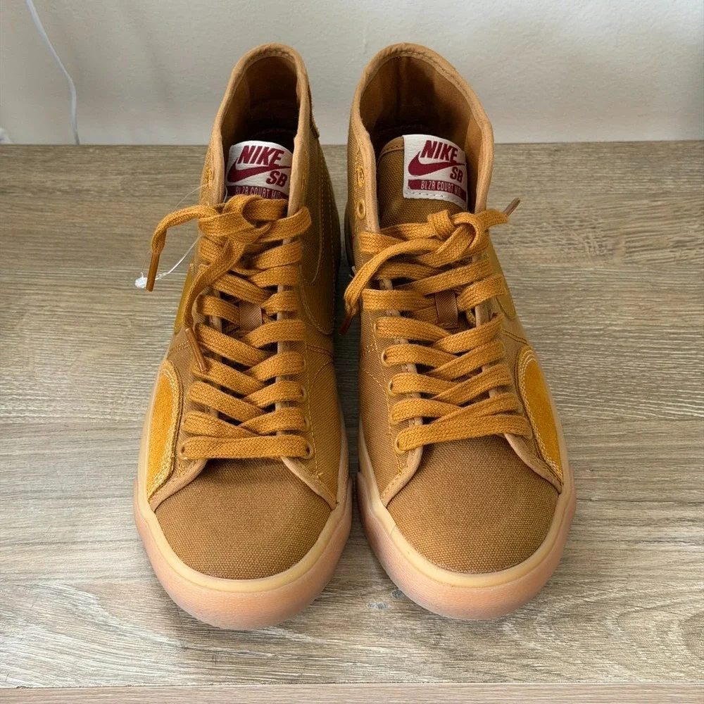 Nike Shoes Mens Size 6.5 SB Blazer Court Mid Premium Desert Ochre Gum Skateboard